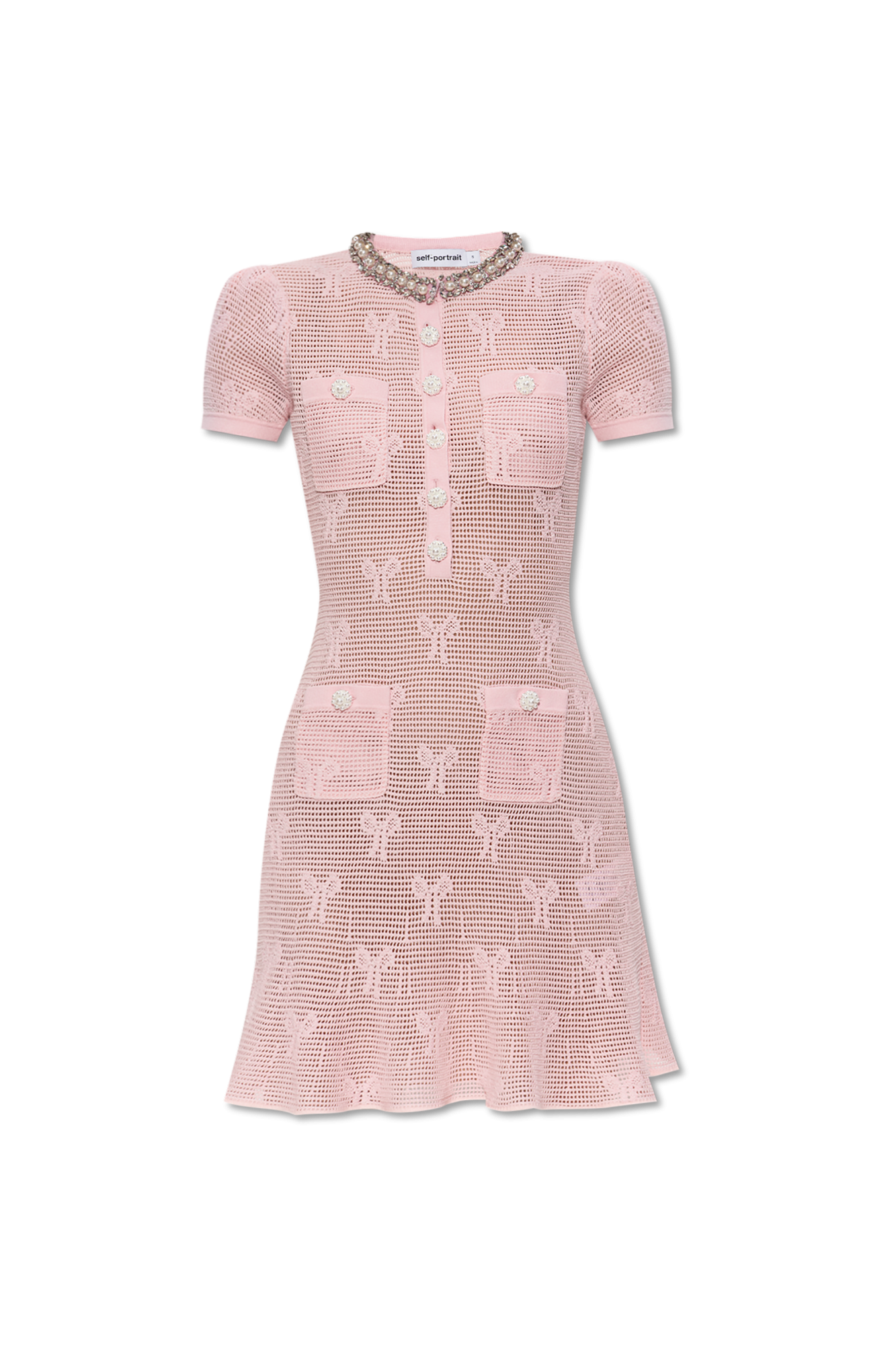 Pink Dress with lurex thread Self-Portrait - Vitkac Italy
